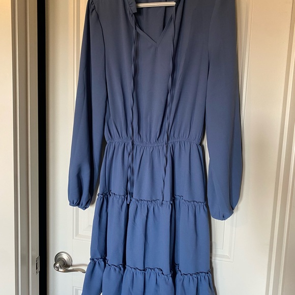 Elegant Blue Tiered Dress - Picture 1 of 1